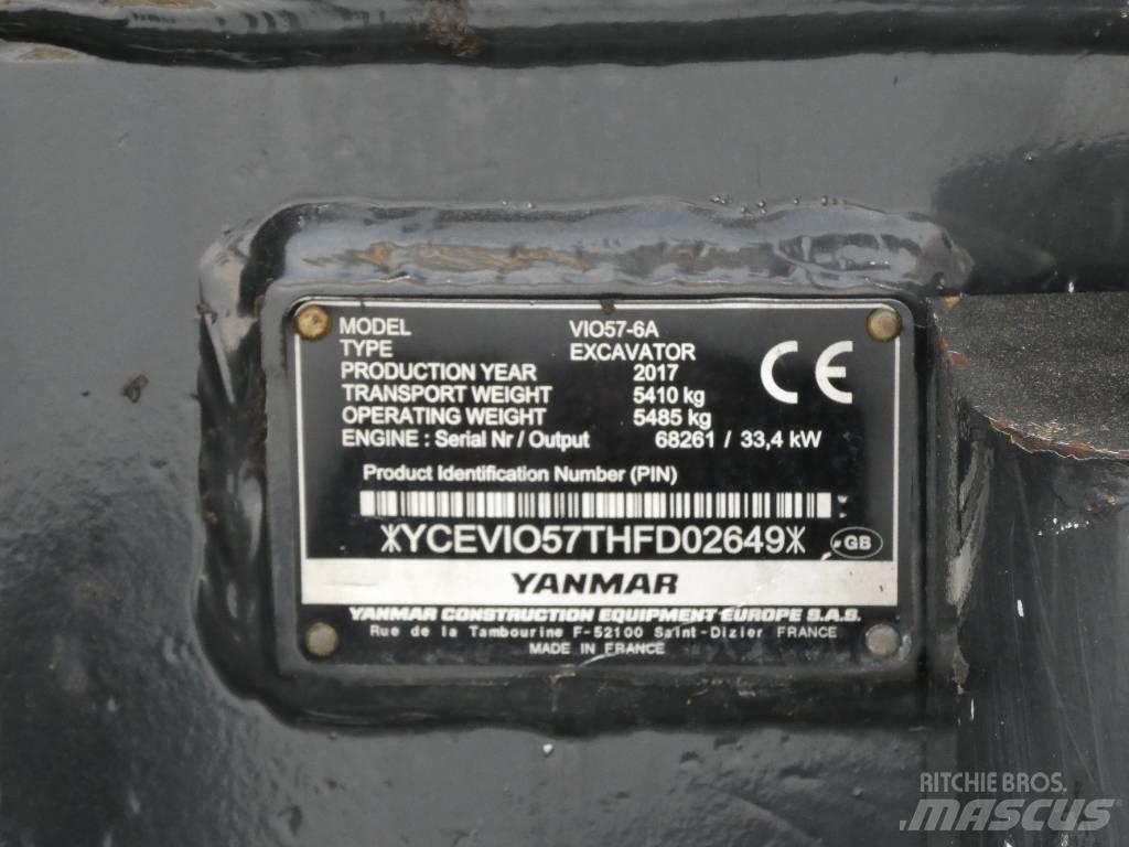 Yanmar Vio 57-6A Minigraafmachines < 7t