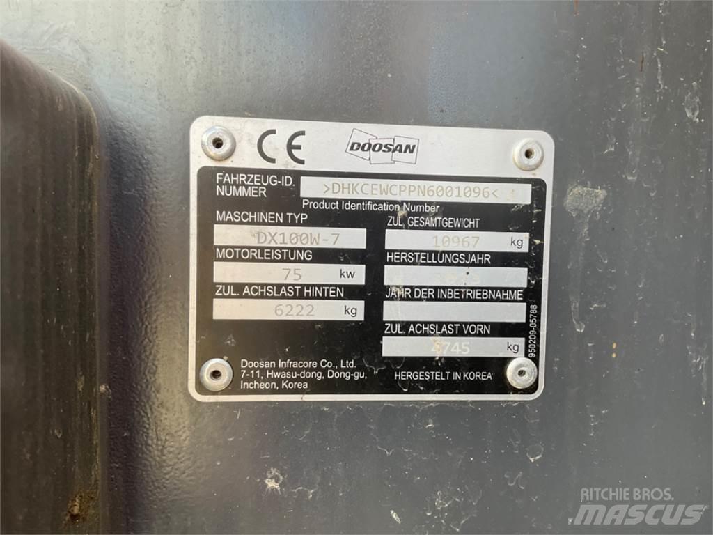 Doosan DX100W-7 Wielgraafmachines