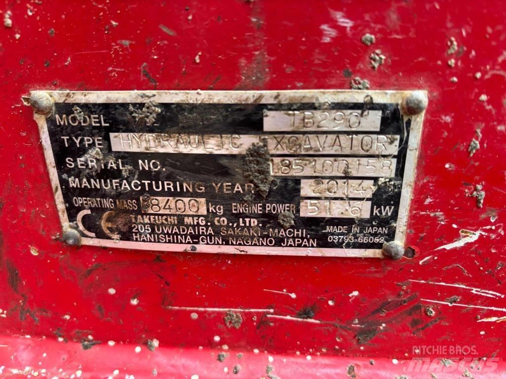 Takeuchi TB290 Midigraafmachines 7t - 12t