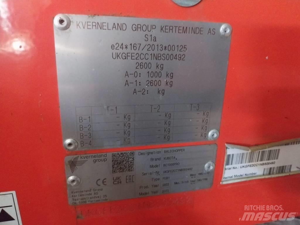 Kubota BC 1300 PRO Balenhakselaars, -snijders en -afwikkelaars
