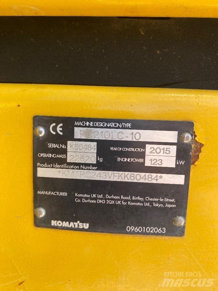 Komatsu PC 210 LC-10 Rupsgraafmachines