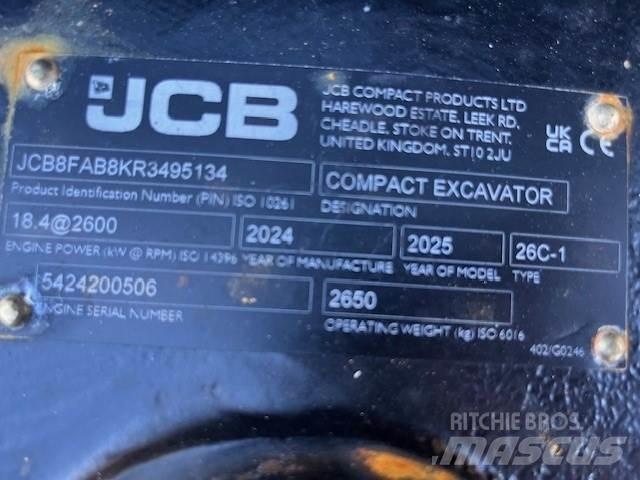 JCB 26C-1 Minigraafmachines < 7t