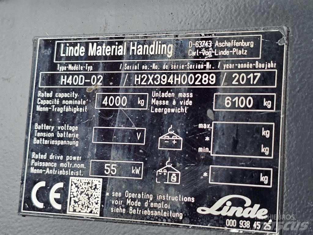 Linde H40D-02 Diesel heftrucks