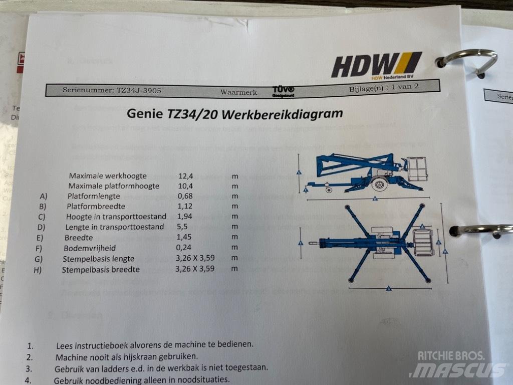 Genie TZ 34/20 Aanhanger hoogwerkers