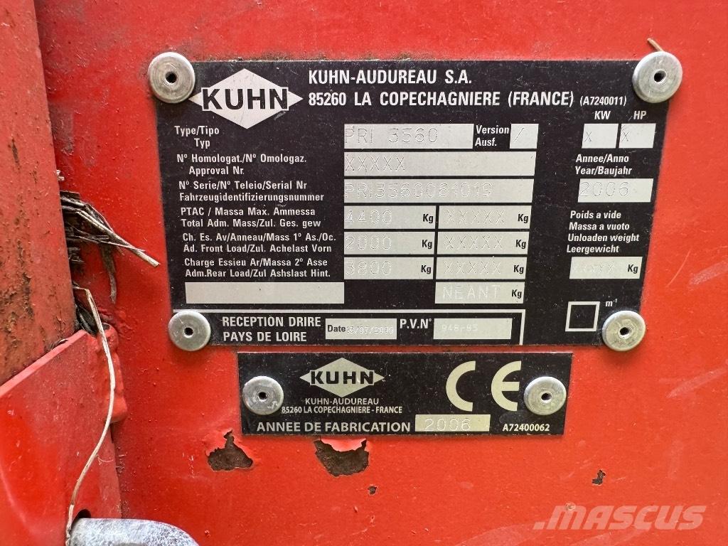 Kuhn Primor 3560 Balenhakselaars, -snijders en -afwikkelaars