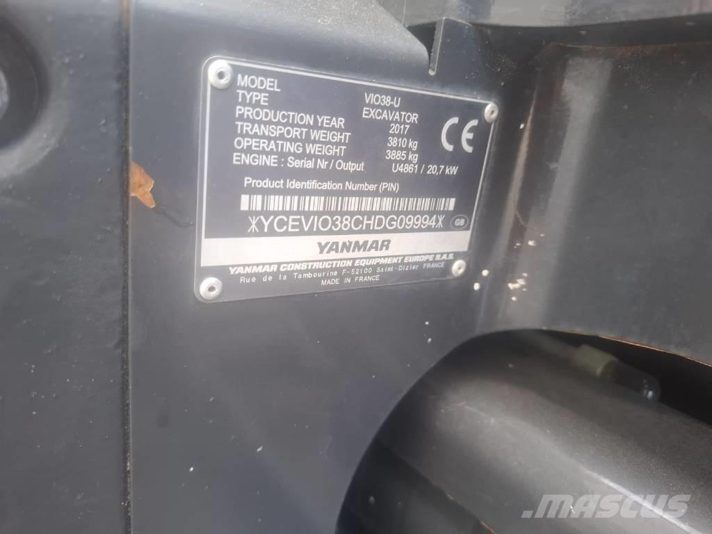Yanmar Vio 38-U Minigraafmachines < 7t