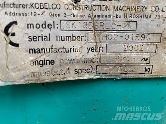 Kobelco SK 135 SR LC Rupsgraafmachines