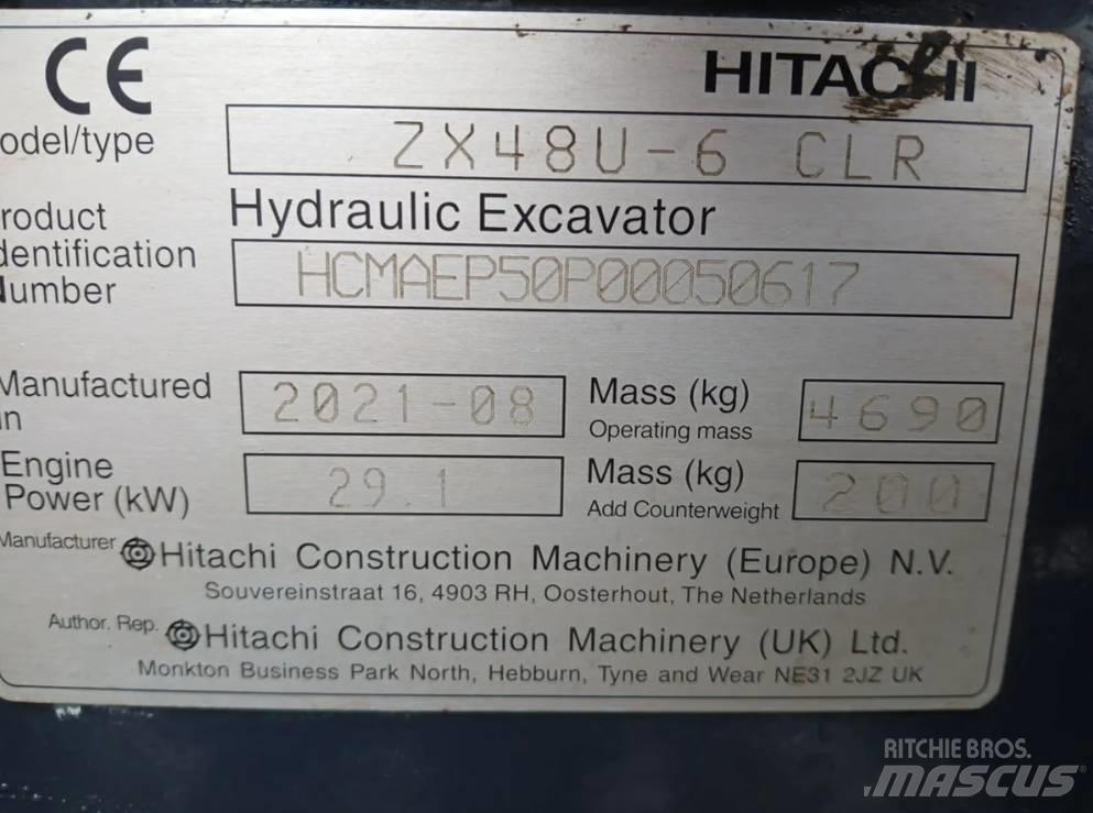 Hitachi ZX 48 U Minigraafmachines < 7t