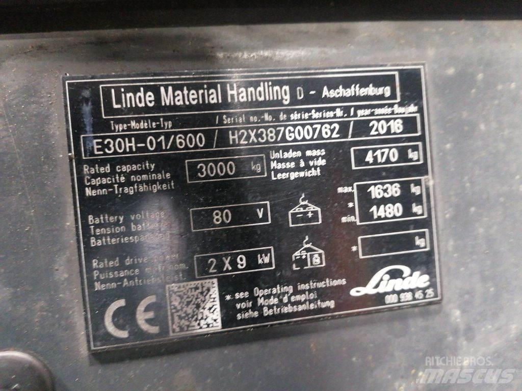 Linde E30H-01/600 Elektrische heftrucks