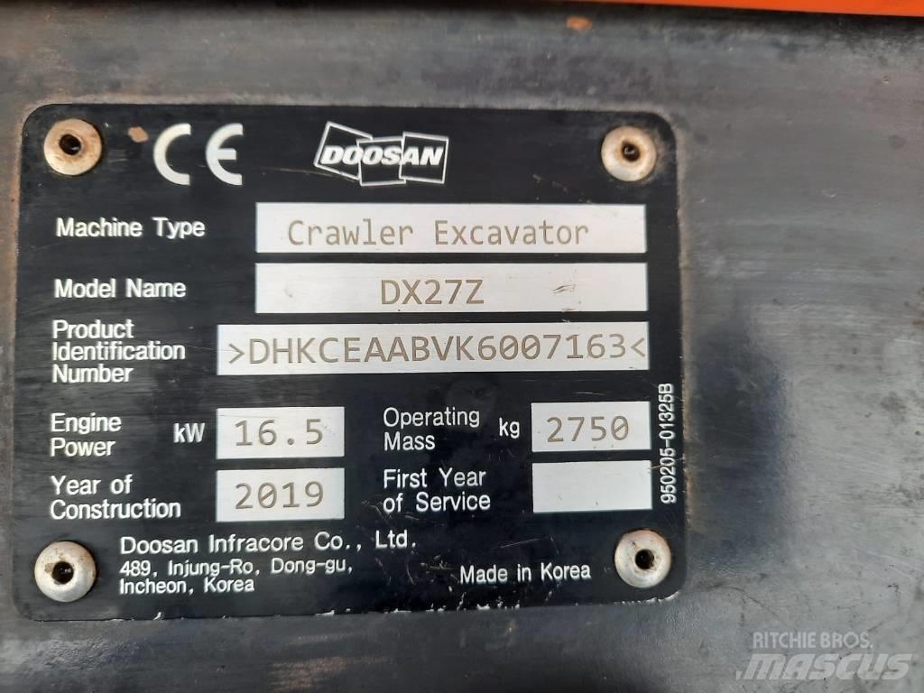 Doosan DX 27 Z Minigraafmachines < 7t