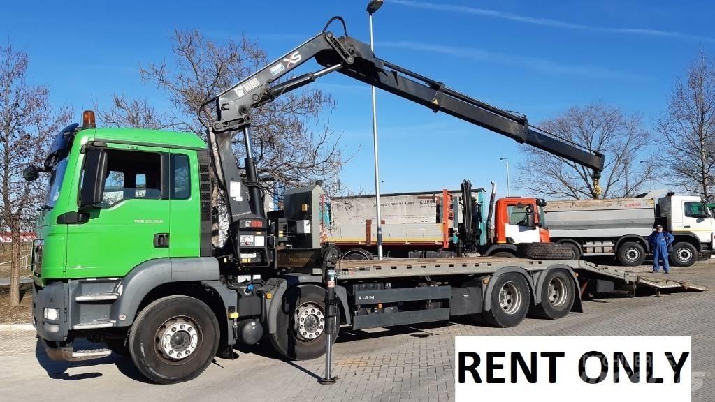 MAN TGS 35.360  rent Vrachtwagen met vlakke laadvloer en lier
