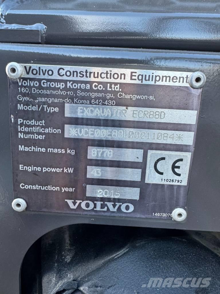 Volvo ECR 88 D Midigraafmachines 7t - 12t