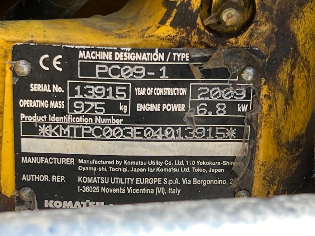 Komatsu PC 09-1 Minigraafmachines < 7t