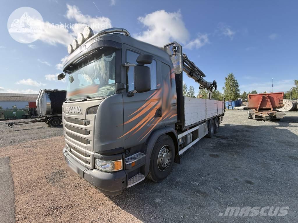 Scania G 450 LB Vlakke laadvloer met kraan
