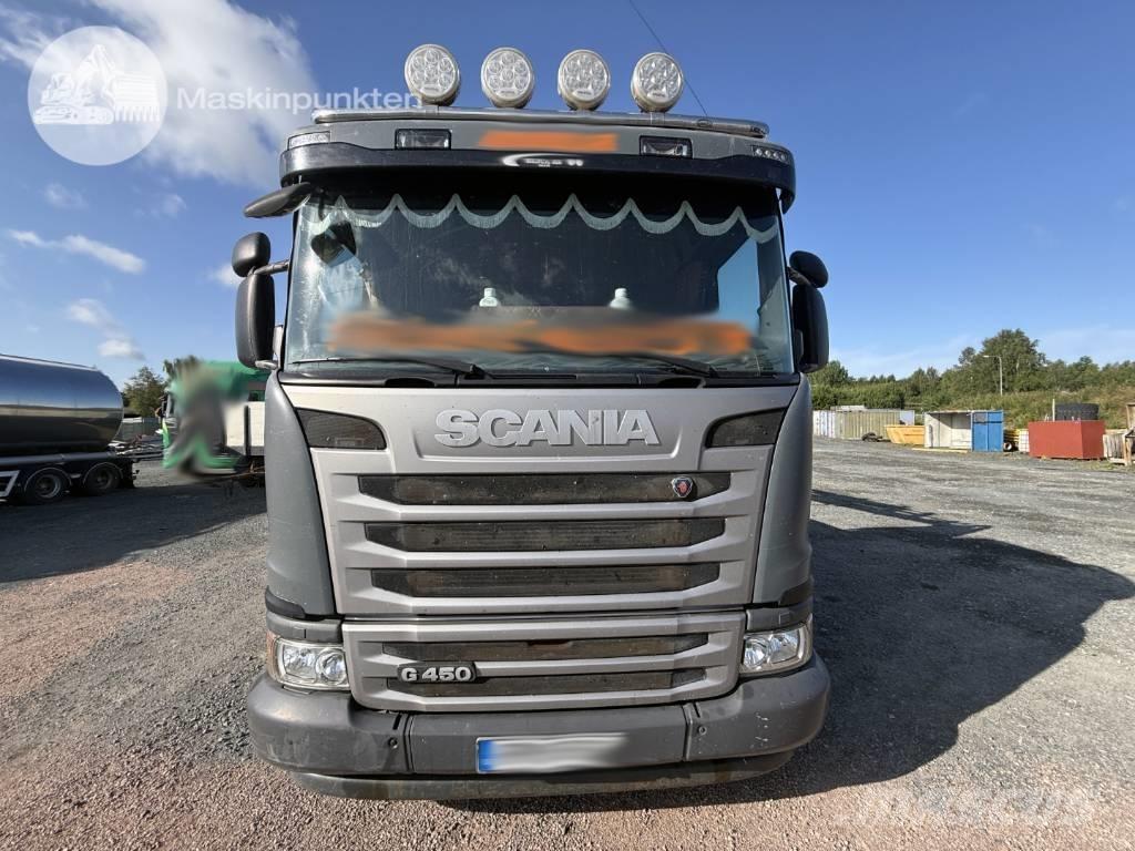 Scania G 450 LB Vlakke laadvloer met kraan