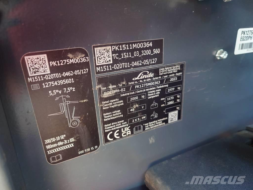 Linde EG20PH/1275 Elektrische heftrucks