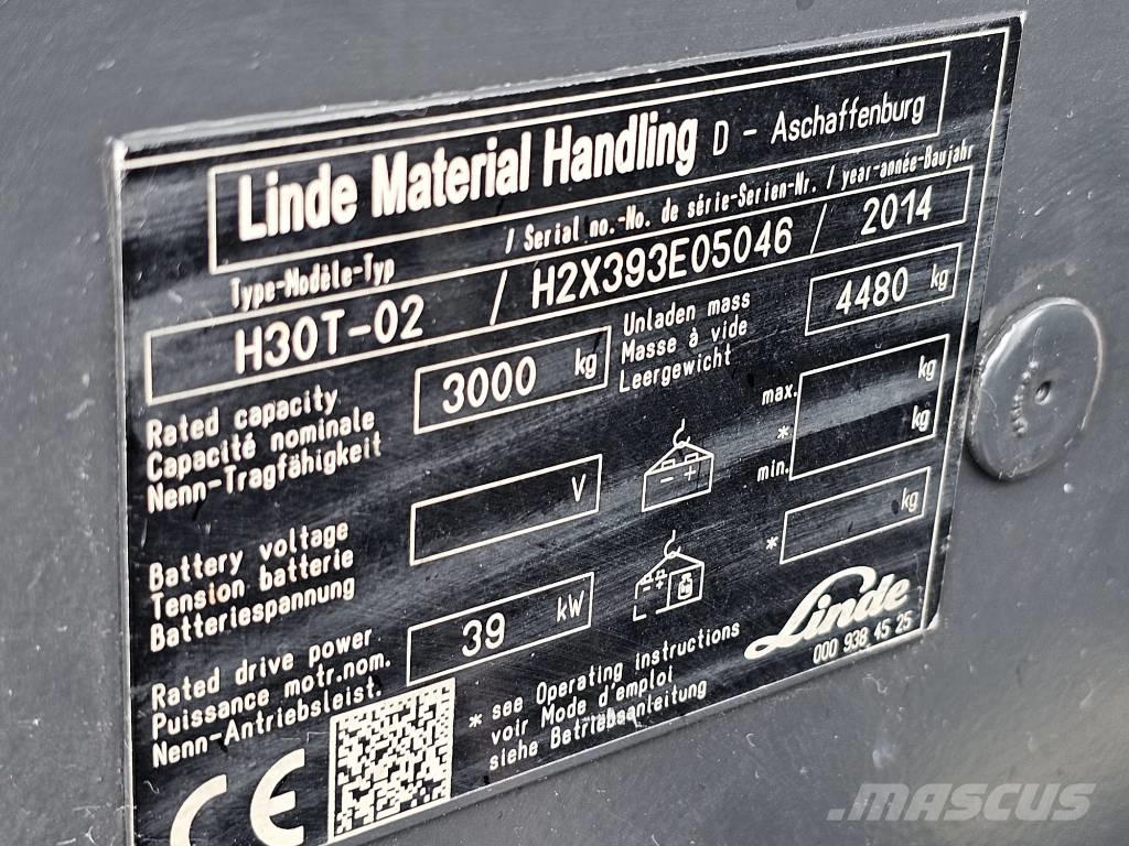 Linde H30T-02 LPG heftrucks