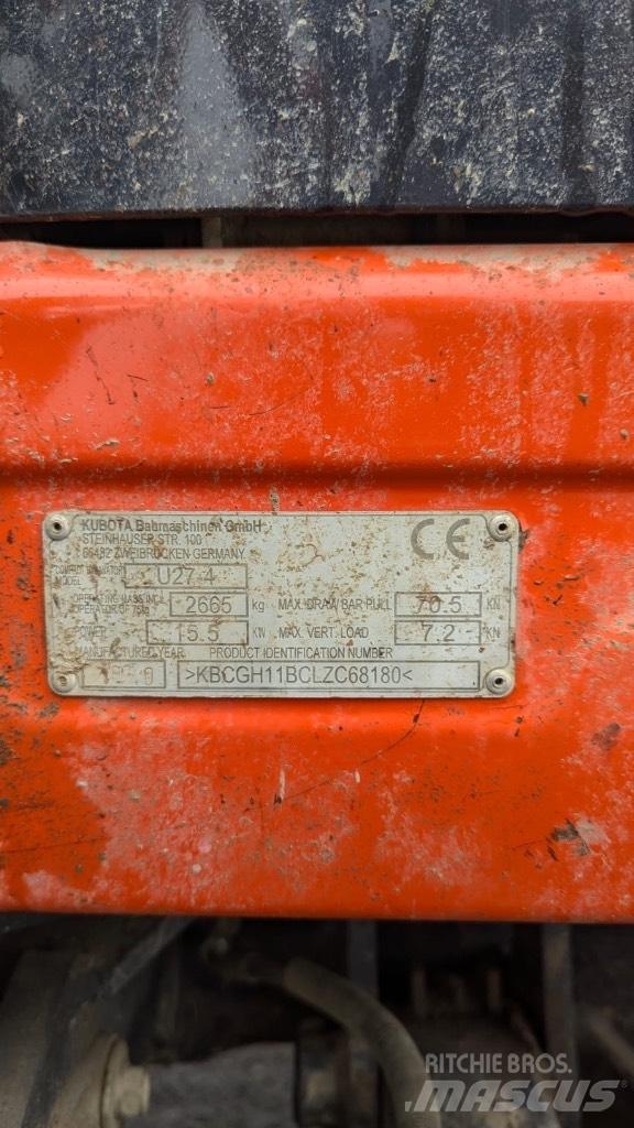 Kubota U 27-4 Minigraafmachines < 7t