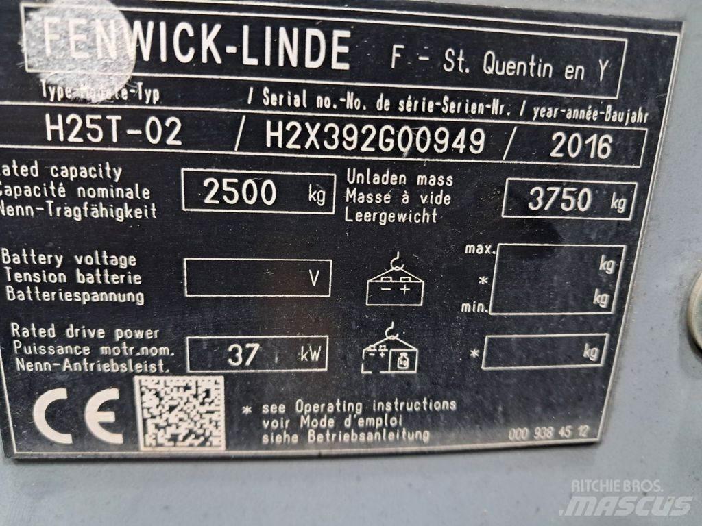 Linde H25T-02 LPG heftrucks