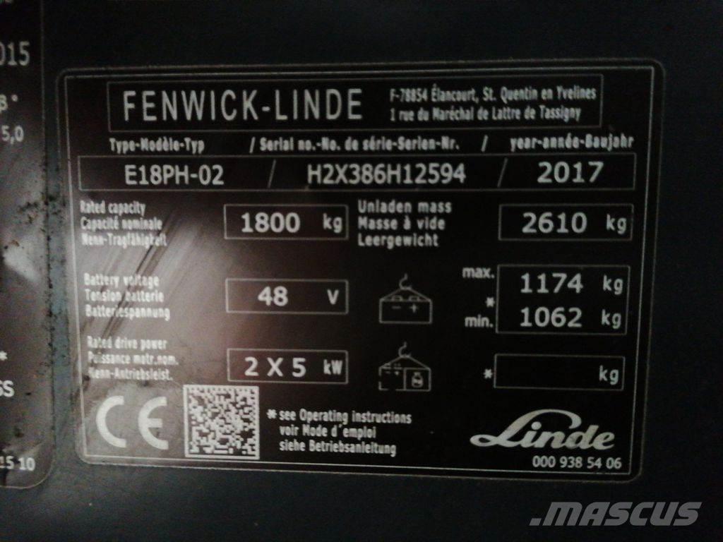 Linde E18PH Elektrische heftrucks