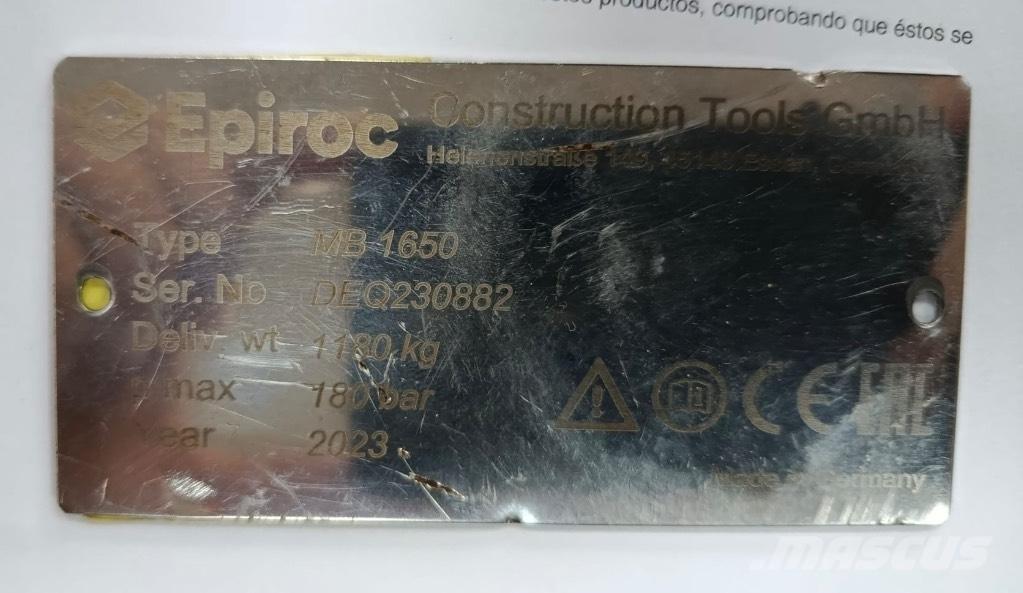 Epiroc MB1650 Hamers en brekers