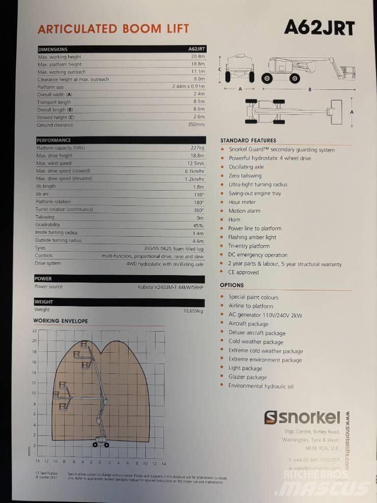 Snorkel A 62 J RT Knikarmhoogwerkers