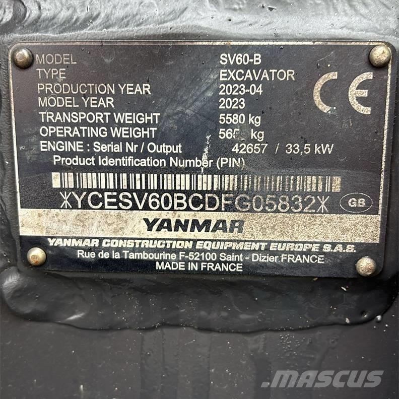Yanmar SV60-B Minigraafmachines < 7t