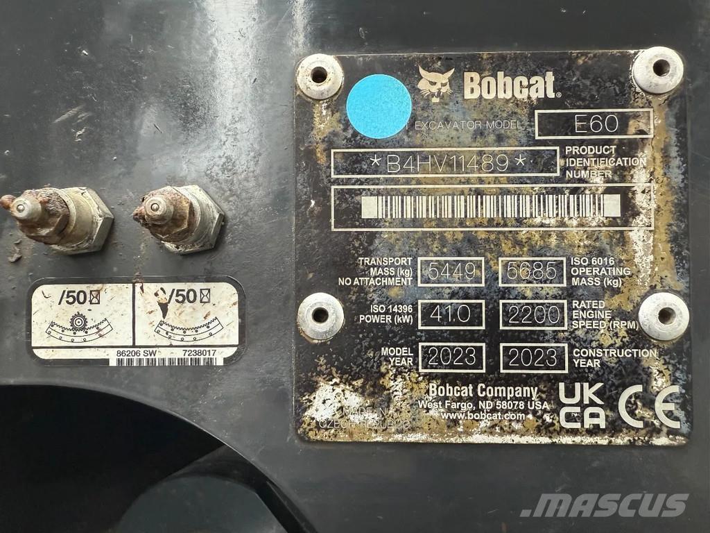 Bobcat E60 Minigraafmachines < 7t