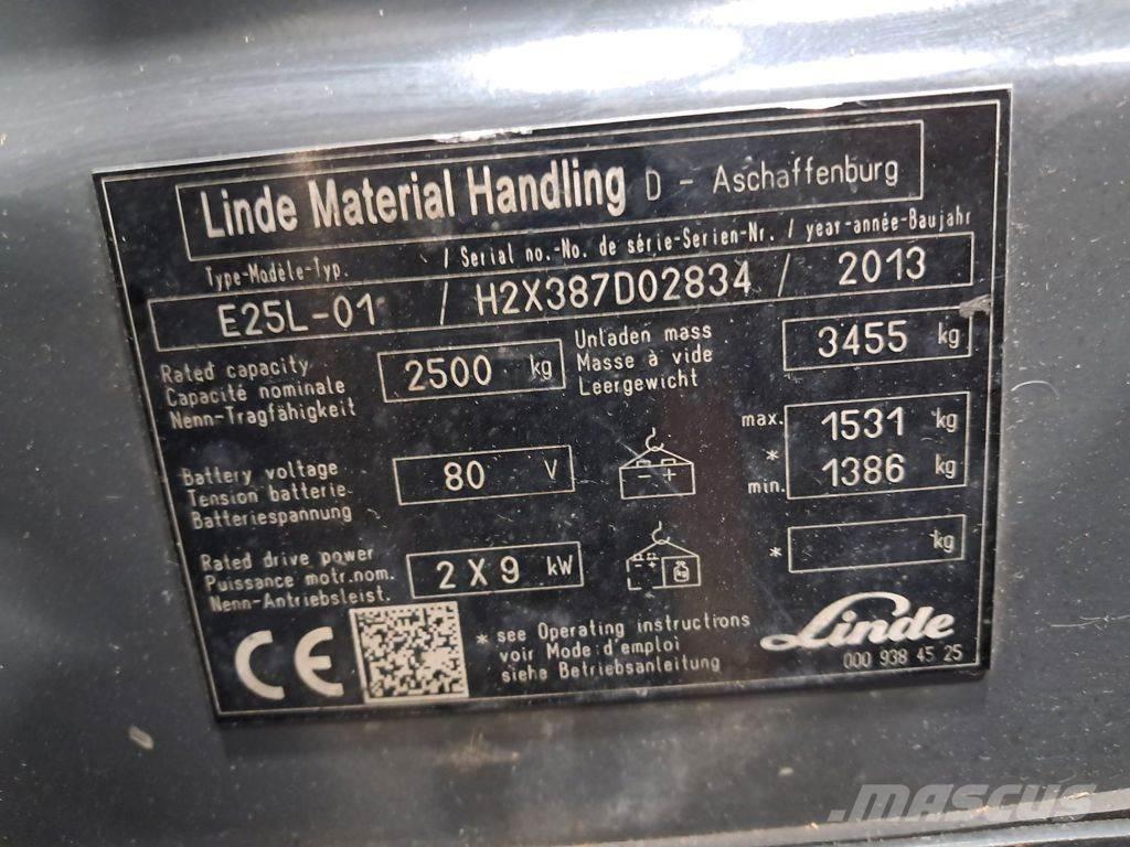 Linde E25L-01 Elektrische heftrucks