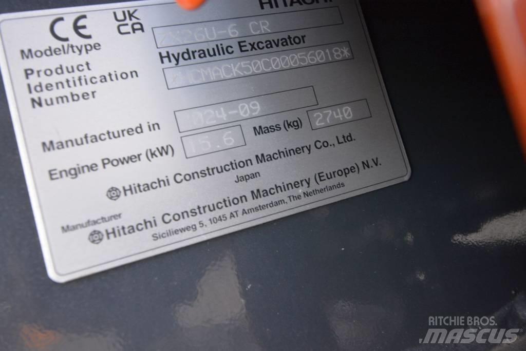Hitachi ZX 26 U-6 Minigraafmachines < 7t