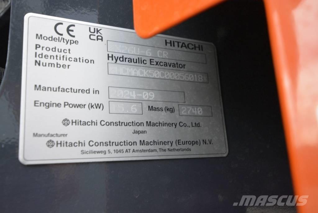 Hitachi ZX 26 U-6 Minigraafmachines < 7t