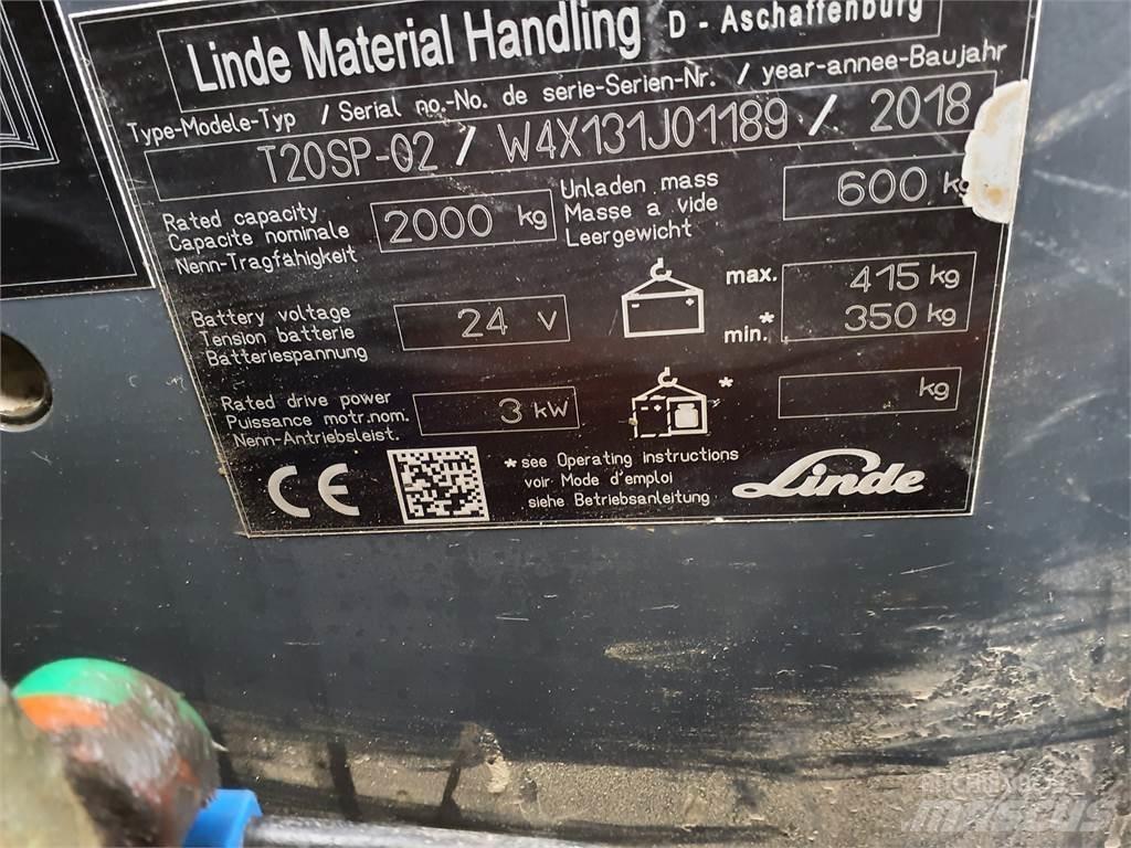 Linde T20SP kurz Electro-pallettrucks