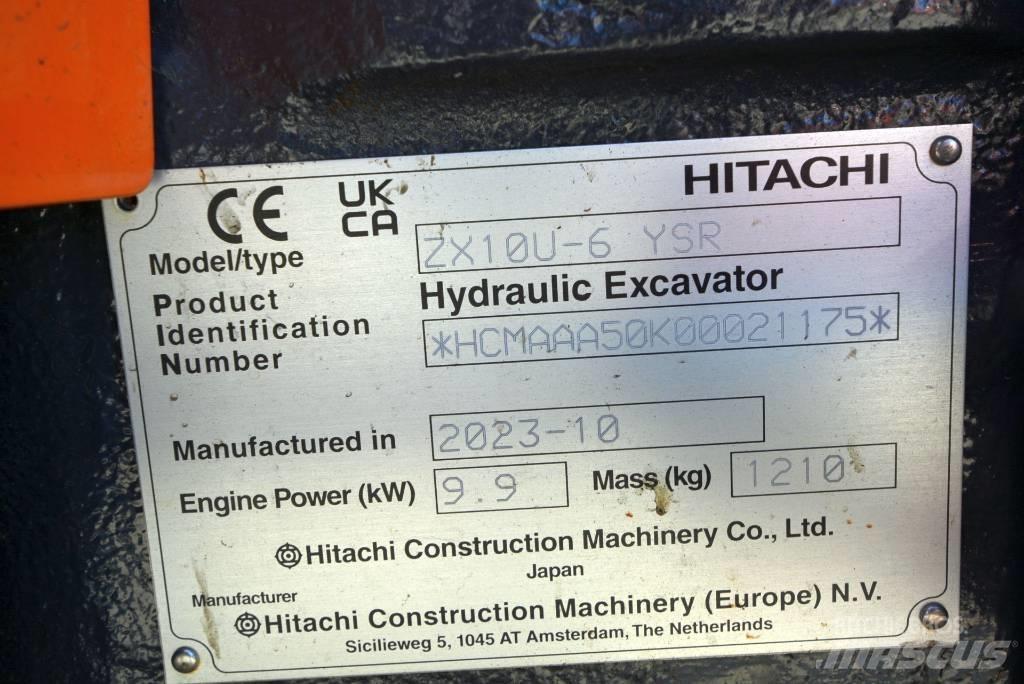 Hitachi ZX 10U-6 Minigraafmachines < 7t