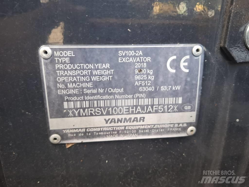 Yanmar SV 100-2A Midigraafmachines 7t - 12t