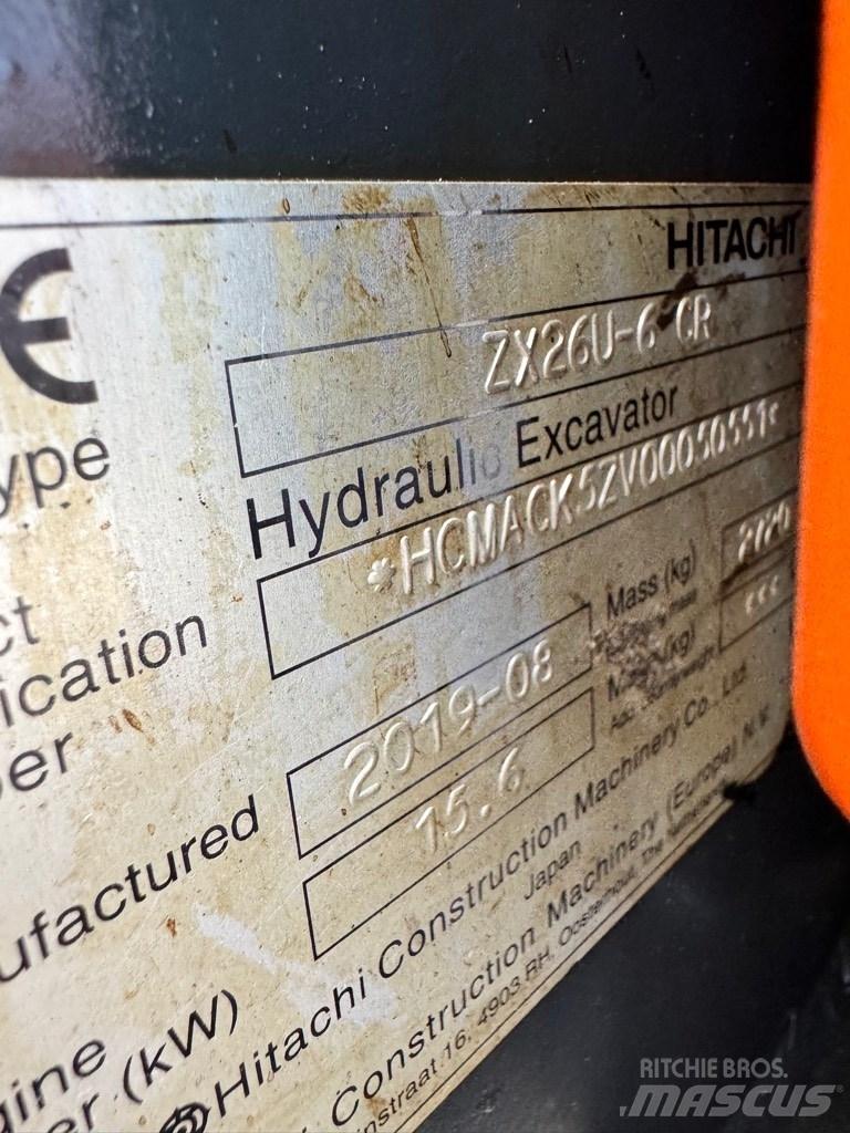 Hitachi 26U-6 CR Minigraafmachines < 7t