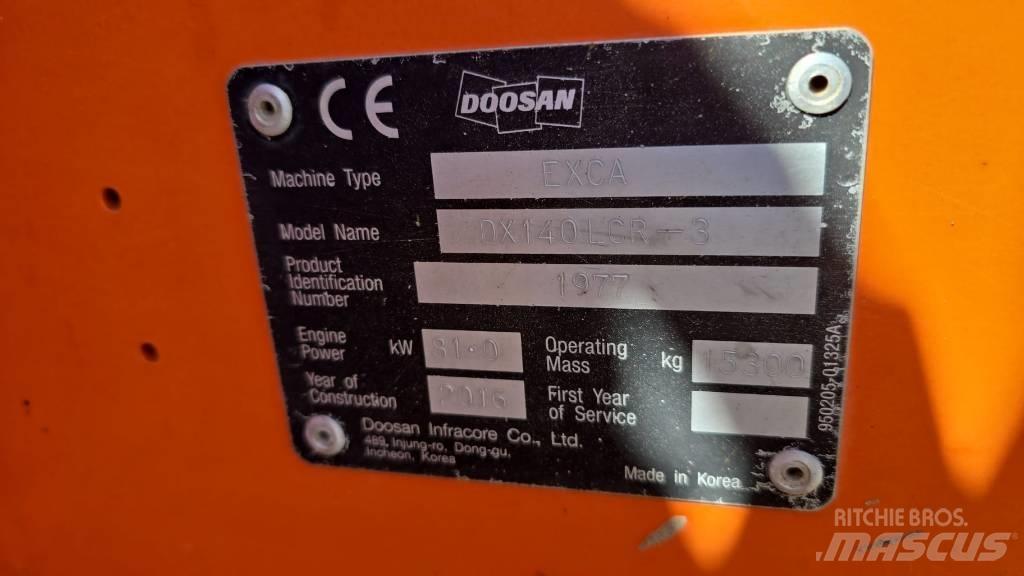 Doosan DX 140 LCR-3 Rupsgraafmachines
