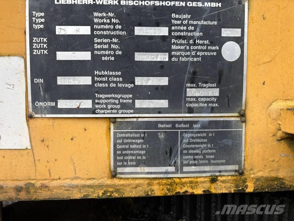 Liebherr 35 K Torenkranen