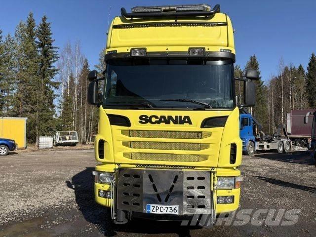 Scania R164G 8*4 Vlakke laadvloer met kraan