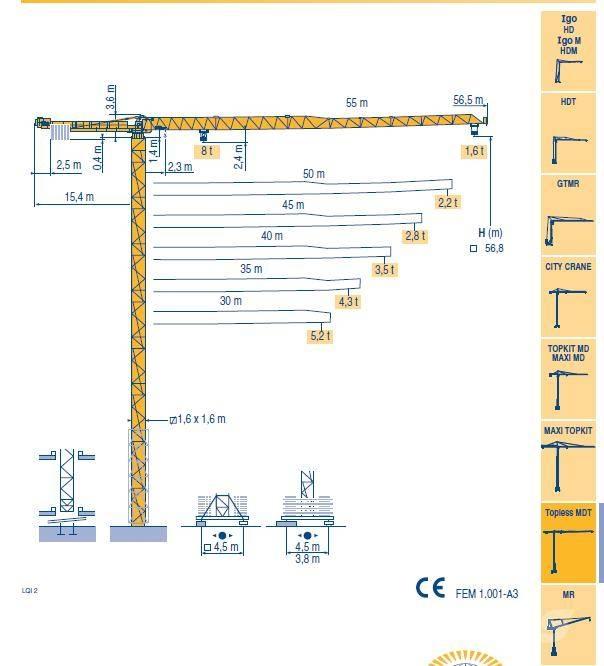 Potain MDT 132 G8 Torenkranen