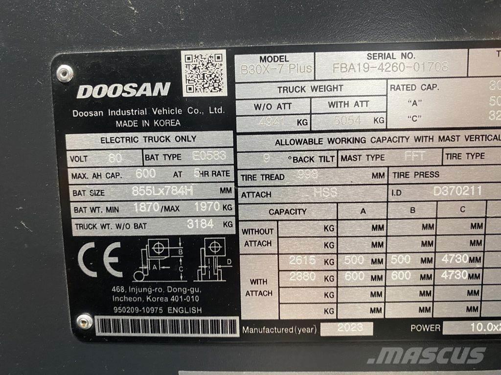 Doosan B30X-7 Elektrische heftrucks