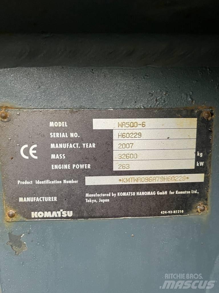 Komatsu WA 500-6 Wielladers