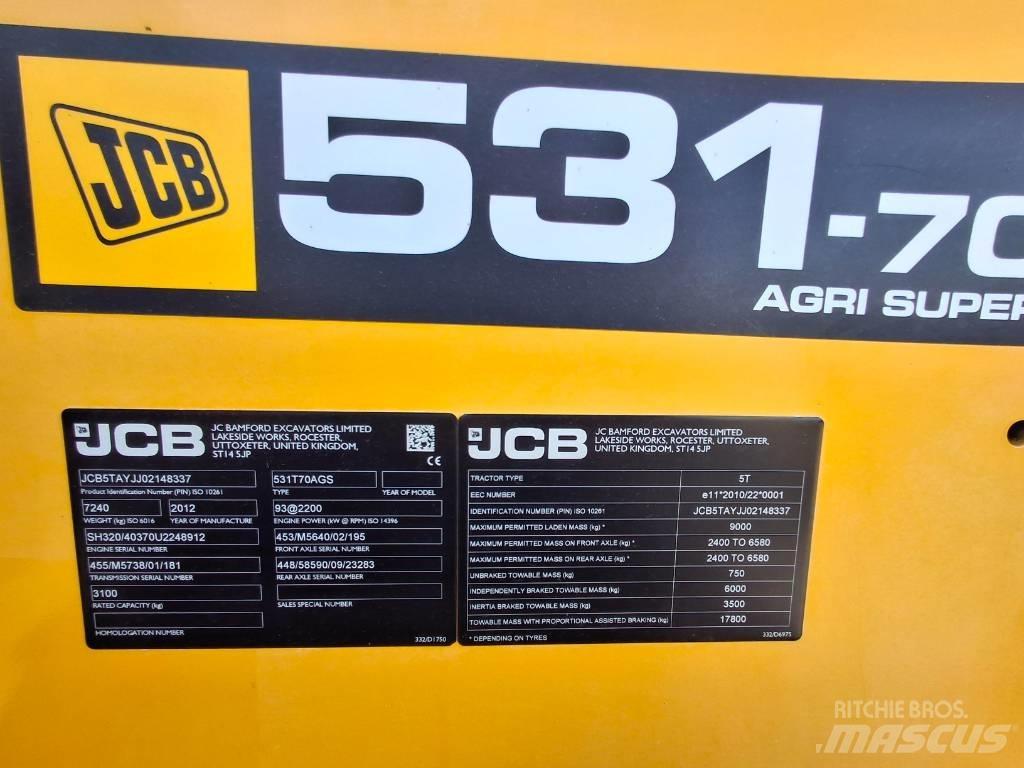 JCB 531-70 Verreikers voor landbouw