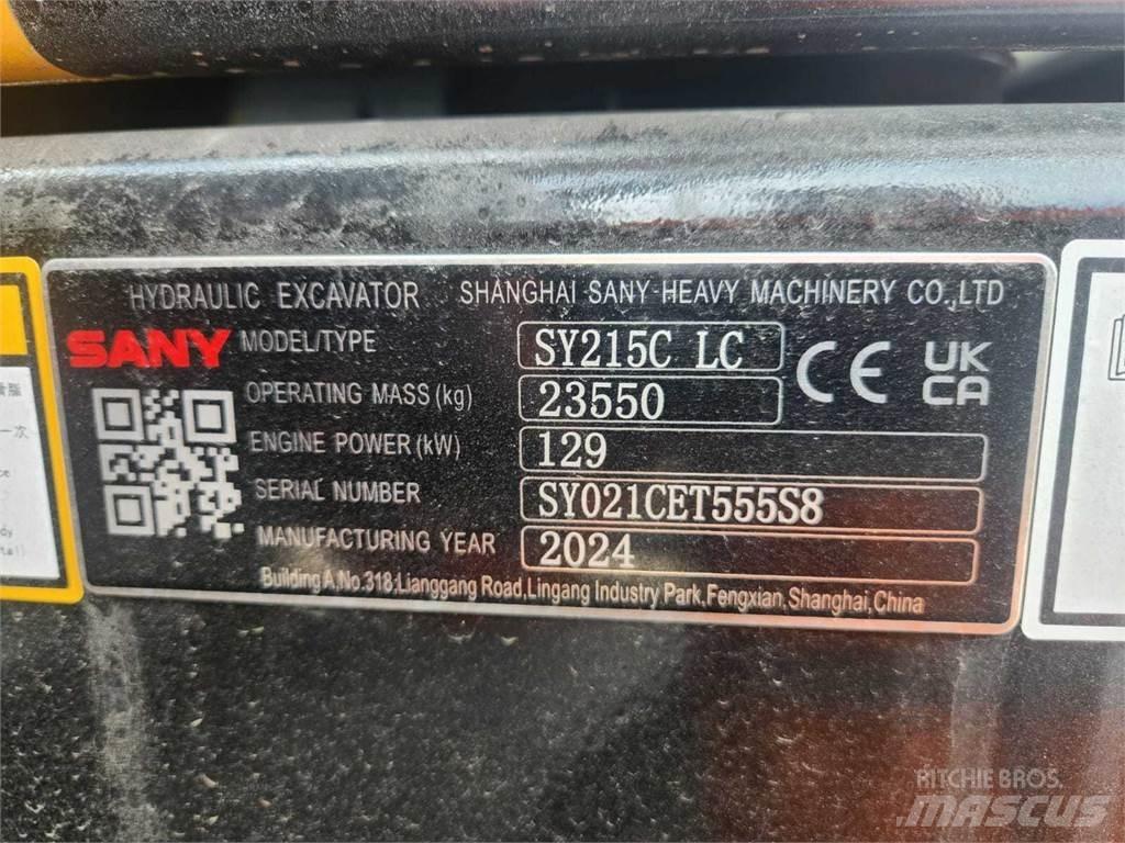Sany SY215C Rupsgraafmachines