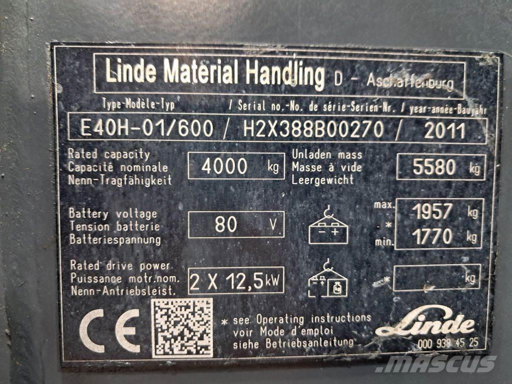 Linde E40H-01/600 Elektrische heftrucks
