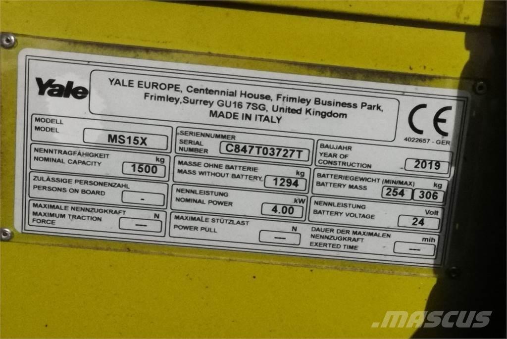 Yale MS15XSL Meeloop stapelaar