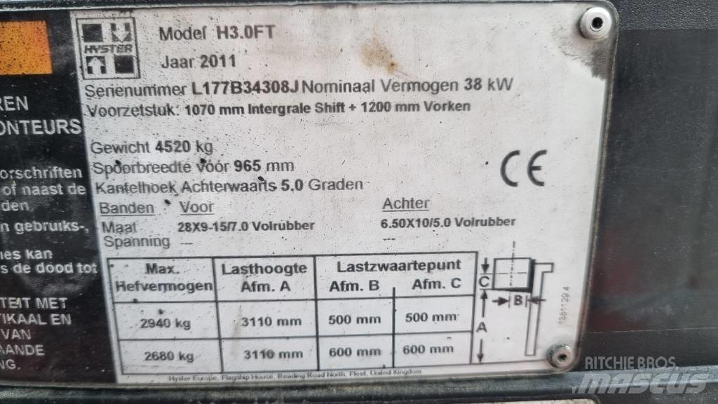 Hyster H 3.00 FT LPG heftrucks