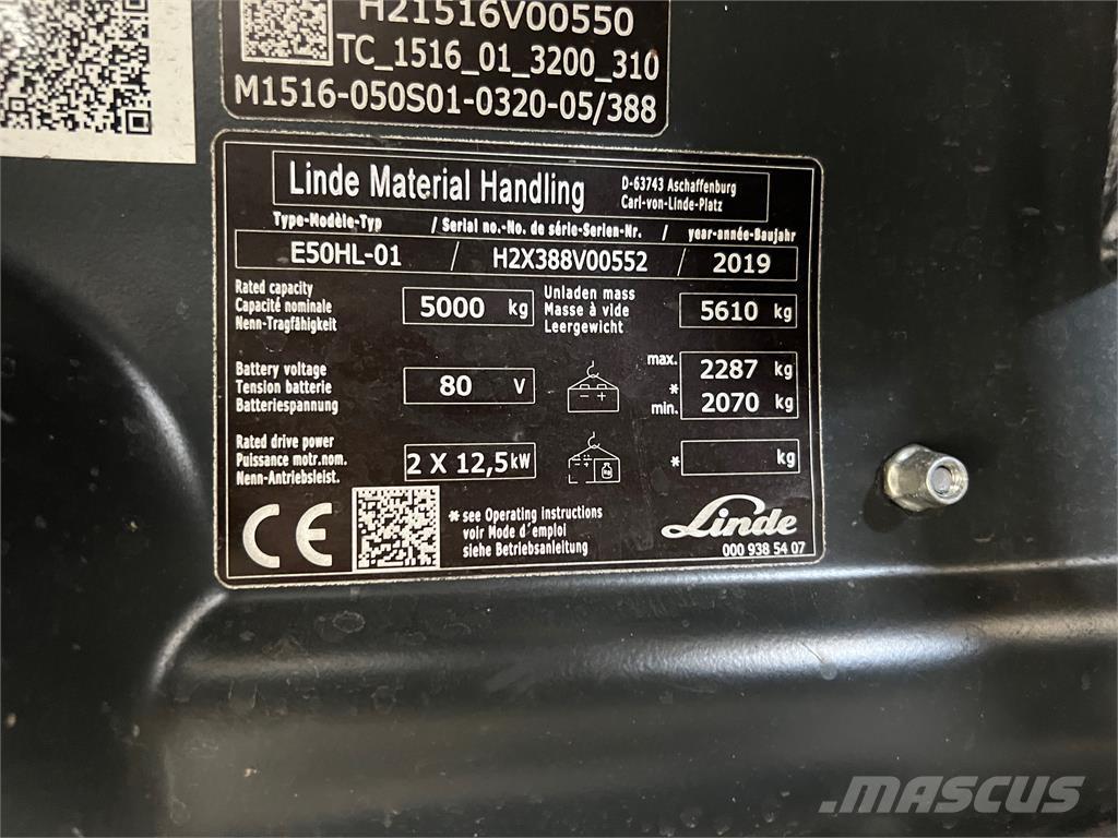 Linde E50HL-01 Elektrische heftrucks