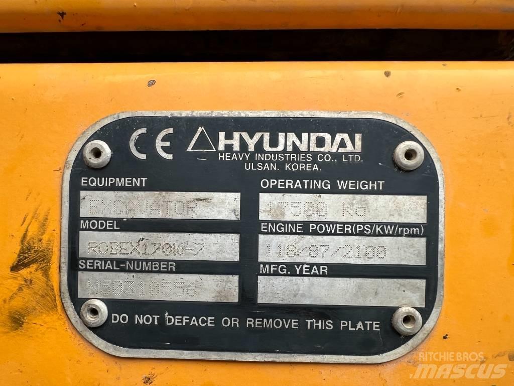 Hyundai R 170W-7 Wielgraafmachines
