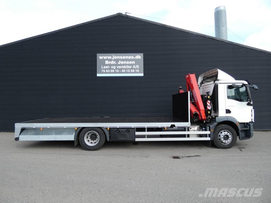 MAN TGM 18.290 Vlakke laadvloer met kraan