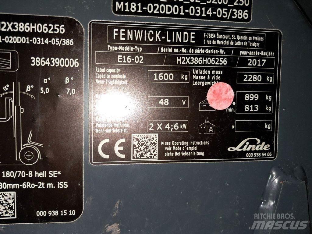 Linde E16-02 Elektrische heftrucks